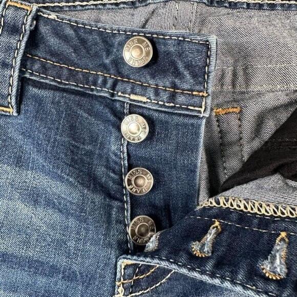 Miss Me Jeans Womens 27 Exposed Button Fly Thick Stitched Western Cowgirl Boot - Picture 3 of 15